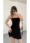 Lina İp Askılı Elbise - Siyah