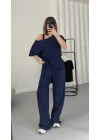 Hale Kayık Yaka Takım - Lacivert