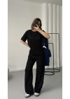 Fiona Taşlı Takım - Siyah