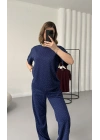 Fiona Taşlı Takım - Lacivert