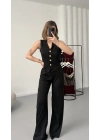 Venetta Yelekli Takım - Siyah
