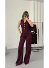 Venetta Yelekli Takım - Bordo