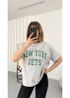 NY Baskılı Tshirt - Gri