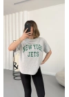 NY Baskılı Tshirt - Gri