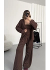 Sue Üçlü Takım - Kahve