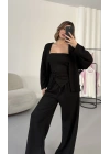 Sue Üçlü Takım - Siyah