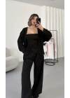 Sue Üçlü Takım - Siyah