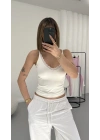 Emory İp Askılı Crop - Beyaz