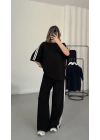 Breela Şeritli Takım - Siyah