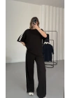 Breela Şeritli Takım - Siyah