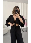 Darcy Bağlamalı Takım - Siyah