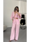 Darcy Bağlamalı Takım - Pembe