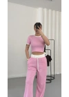 Perla Biyeli Takım - Pembe