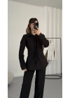 Debby Bağcıklı Gömlek - Siyah