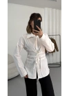 Debby Bağcıklı Gömlek - Beyaz
