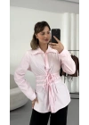 Debby Bağcıklı Gömlek - Pembe