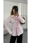 Debby Bağcıklı Gömlek - Pembe