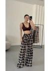 Chelsea Bağlamalı Pantolon - Kahve