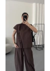 Edna Poplin Takım - Kahve