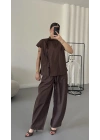 Edna Poplin Takım - Kahve