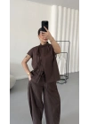 Edna Poplin Takım - Kahve
