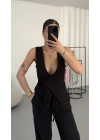 Frida Yelekli Takım - Siyah