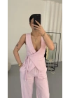 Frida Yelekli Takım - Pembe