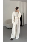 Slyvia Hırkalı Takım - Beyaz