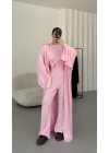Slyvia Hırkalı Takım - Pembe