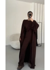 Slyvia Hırkalı Takım - Kahve