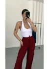 Vera Bürümcük Pantolon - Bordo