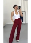 Vera Bürümcük Pantolon - Bordo