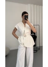 Margot Yelekli Takım - Beyaz