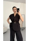 Margot Yelekli Takım - Siyah