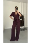 Tabita Fiyonklu Takım - Bordo