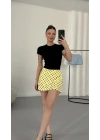 Pamela Puantiyeli Etek - Sarı