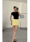 Pamela Puantiyeli Etek - Sarı