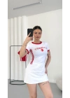 Türkiye Baskılı Crop - Beyaz