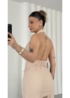 Athena Sırt Dekolte Takım - Bej