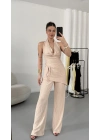 Athena Sırt Dekolte Takım - Bej