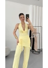 Athena Sırt Dekolte Takım - Sarı
