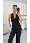 Athena Sırt Dekolte Takım - Siyah