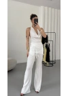 Athena Sırt Dekolte Takım - Beyaz