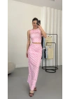 Carina Puantiyeli Takım - Pembe