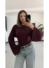 Aalis Yarasa Kol Bluz - Bordo