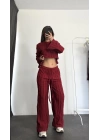 Abby İspanyol Kol Takım - Bordo