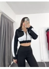 Afro Bomber Crop Ceket - Siyah