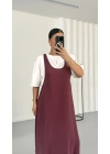 Agnes İkili Elbise Takım - Bordo