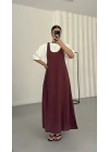 Agnes İkili Elbise Takım - Bordo
