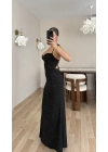 Alina Parıltılı Elbise - Siyah